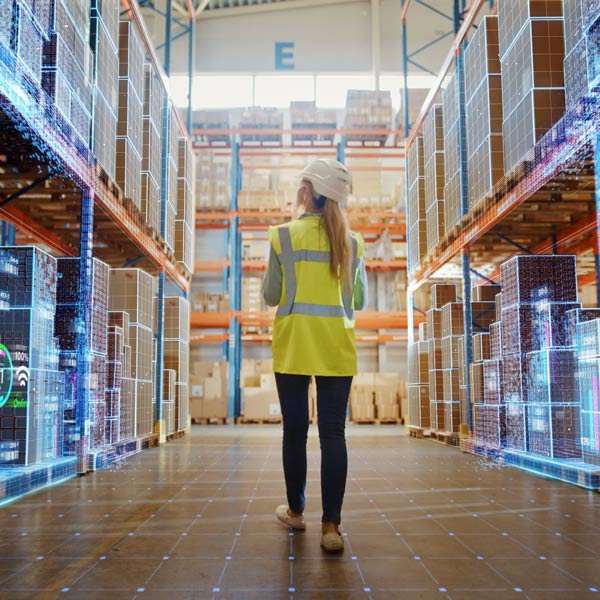 industrial analyst in warehouse