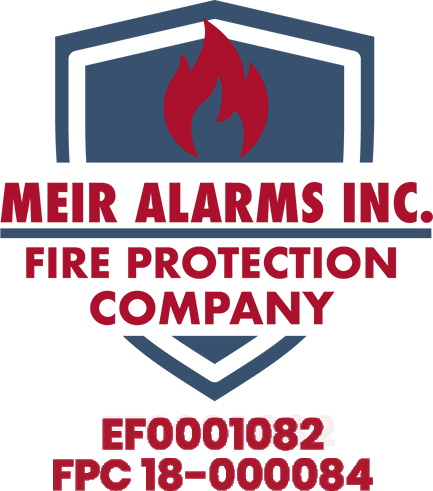 meir alarms inc. fire protection company EF0001082 FPC 18-000084 logo
